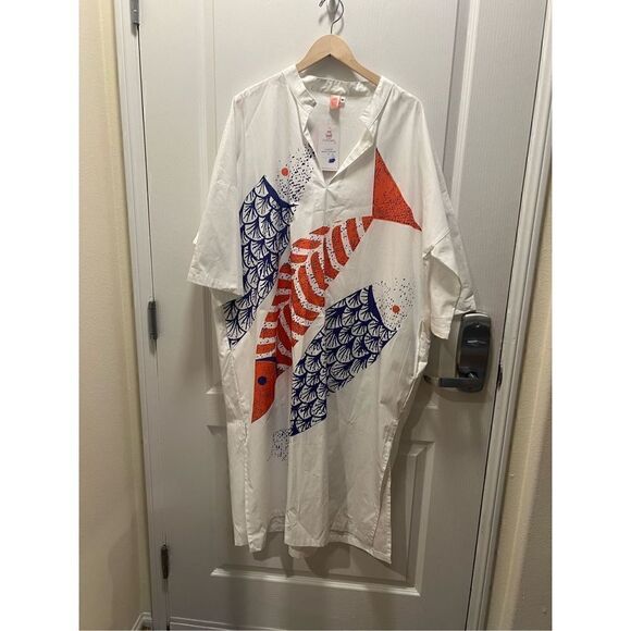 Cupcake International V-Neck, 3/4 Sleeve Dress Vacation/Beach size M NWT$109 - Picture 4 of 7